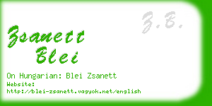 zsanett blei business card